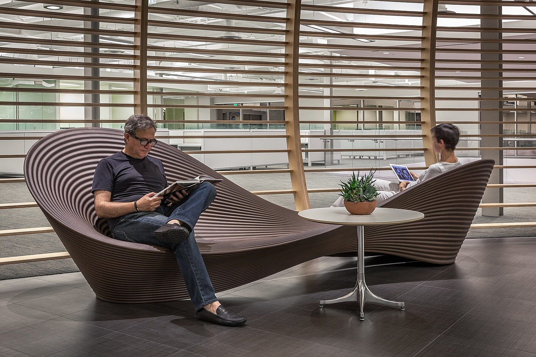 A unique custom chairs for people to rest and chill.
